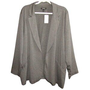 Torrid Gray Jersey Longline Blazer Womens Size 3X  Long Sleeve 22-24 New Tag